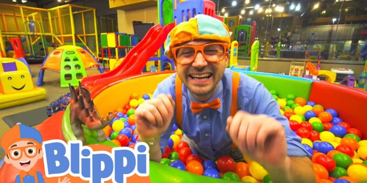 Learning With Blippi At Kinderland Indoor Playground For Kids | Educational Videos For Toddlers
