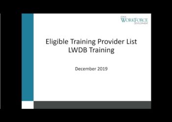 ETPL Overview and Process for Local Workforce Development Board's