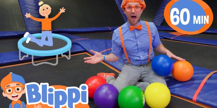 Blippi Visits An Indoor Trampoline Park and Learns Colors & More! | Educational Videos for Kids