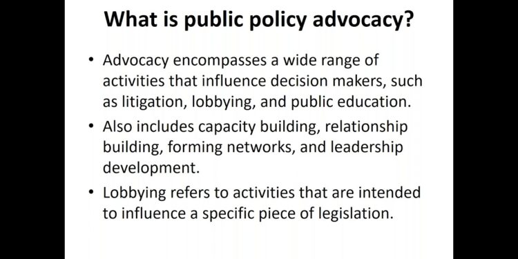 Public Policy Advocacy