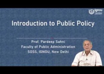 IGNOU Live Session on Introduction to Public Policy