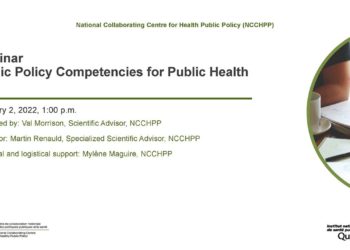 Webinar – Public Policy Competencies for Public Health