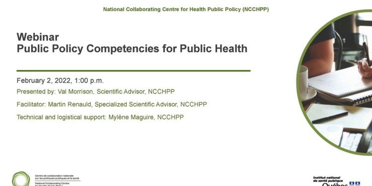Webinar – Public Policy Competencies for Public Health