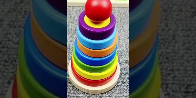 Learn shapes with wooden toy #education #toddlers #learning #educational #kids#shorts
