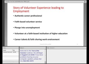 Volunteer Services Impacting Workforce Development Webinar August 5, 2015