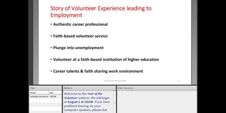 Volunteer Services Impacting Workforce Development Webinar August 5, 2015