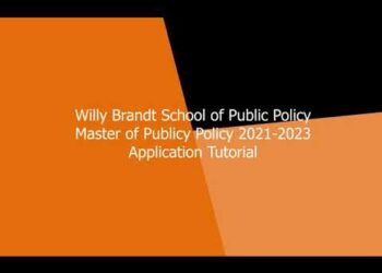 Application Tutorial Master of Public Policy
