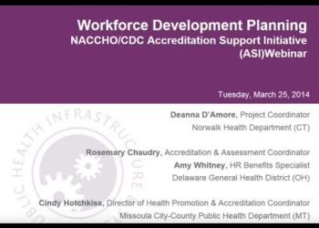 Workforce Development Planning: NACCHO/CDC Accreditation Support Initiative Webinar