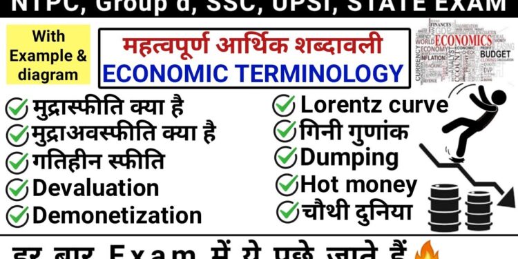 महत्वपूर्ण आर्थिक शब्दावली | Economic Terminology |मुद्रास्फीति | inflation | study vines official