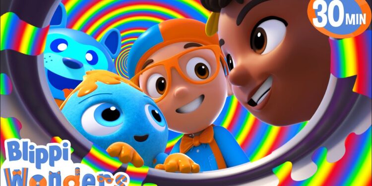 Blippi & Meekah's Rainbow Paint Adventure! | Blippi Wonders Educational Videos for Kids