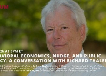 Behavioral Economics, Nudge, and Public Policy: A Conversation with Richard Thaler