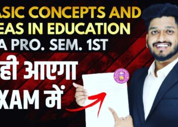 Basic Concepts and Ideas In Education B.A Program Sem. 1st Very Important Question with Answer.